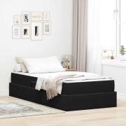 vidaXL Förvaringssäng med madrass Svart 100 x 200 cm Sammet