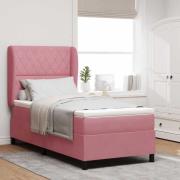 vidaXL Bäddfjäder med madrass Rosa 190 x 90 cm Polyester