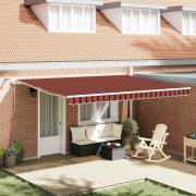 vidaXL Utfällbar markis Orange och Brunt 450 × 300 cm