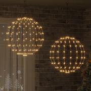 vidaXL Ball 2 pcs Varmvit 59,5 x 59,5 x 63 cm Metall