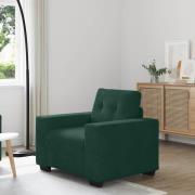 vidaXL Soffstol mörkgrön 100x78x80 cm sammet