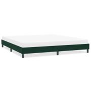 vidaXL Sängram utan madrass mörkgrön 200x220 cm sammet