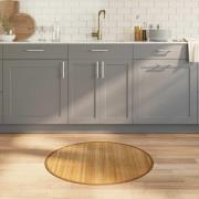 vidaXL Matta rund natur 80 cm bambu