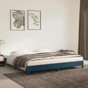 vidaXL Sängram utan madrass mörkblå 200x200 cm sammet