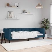 vidaXL Dagbädd blå 90x200 cm sammet