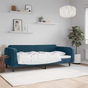 vidaXL Dagbädd blå 90x200 cm sammet
