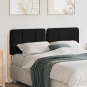 vidaXL Klädd sänggavel Brun och svart 150 cm Massiv furu