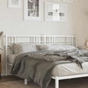 vidaXL Ersättningsgavel metall vit 200 cm