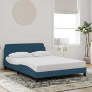 vidaXL Bed Frame with Headboard "Dover" Blue 140x200 cm Velvet