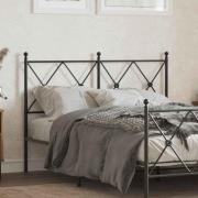 vidaXL Ersättningsgavel metall svart 120 cm