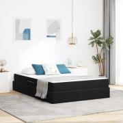 vidaXL Förvaringssäng med madrass Svart 140 x 190 cm Sammet