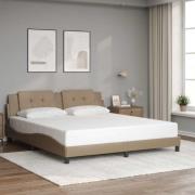 vidaXL Bed Frame without Mattress "Zadar" Cappuccino 180x200 cm Faux L...