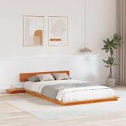 vidaXL Sängram Brun 140 x 190 cm trä