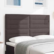 vidaXL LED huvuddyna med LED -remsljus Mörkbrun 144 cm Polyester