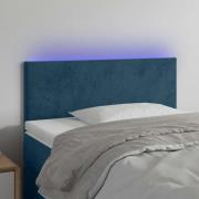 vidaXL Sänggavel LED mörkblå 80x5x78/88 cm sammet