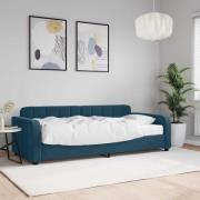 vidaXL Dagbädd med madrass blå 90x200 cm sammet