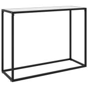 vidaXL Konsolbord vit 100x35x75 cm härdat glas