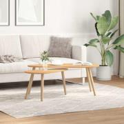 vidaXL Soffbord 2 st massiv furu brun