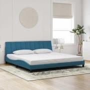 vidaXL Bed Frame without Mattress "Hanko" Blue 200x200 cm Velvet