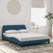 vidaXL Bed with Mattress "Dover" Blue 120x200 cm Velvet