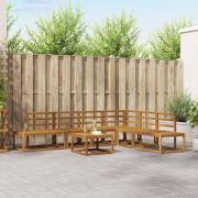 vidaXL Soffset 7 Stycke Naturfärg Massivt Akaciaträ