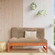 vidaXL Trädgård Mittensoffa Massivt furu VaxBrun