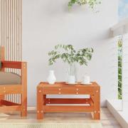 Trädgårdsfotpall Massivt furu VaxBrun 57,5 x 57,5 x 30 cm