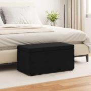 vidaXL Pall Svart 81 x 41 x 40 cm Tyg och Konstruerat Trä