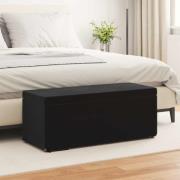 vidaXL Pall Svart 101 x 41 x 40 cm Sammet och konstruerat trä