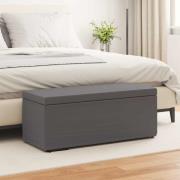 vidaXL Pall Grå 101 x 41 x 40 cm Konstläder och konstruerat trä