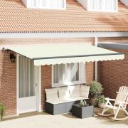 vidaXL Utfällbar markis Kräm 400 x 200 cm tyg