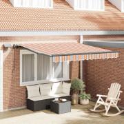 vidaXL Utfällbar markis Flerfärgsdesign 300 x 250 cm tyg