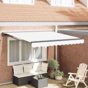 vidaXL Markisram Vit 300 x 250 cm Polyester med PU-beläggning
