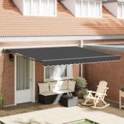 vidaXL Markis Orange och vit 350 x 250 x 165 cm