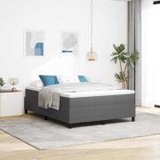vidaXL Plattform sängram Ljusgrå 160 x 200 cm Kordread tyg