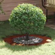 vidaXL lämplig för Flat trädring Brun Ø50 / 80 cm Väderbeständig stål