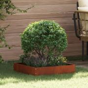 vidaXL Kant för gräsmatta Rostig 50 x 50 x 13 cm Väderbeständig stål