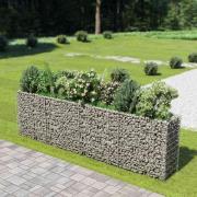 vidaXL Planteringsgabion upphöjd galvaniserat stål 360x50x100 cm