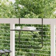 vidaXL Balkongbord svart 60x40 cm stål