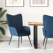 vidaXL Vilstol blå tyg