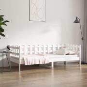 vidaXL Dagbädd utan madrass vit 90x200 cm massiv furu