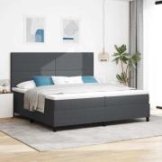 vidaXL Bäddfjäder Mörkgrå och vit 200 x 200 cm Kordread tyg