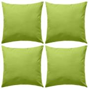 vidaXL Prydnadskuddar för trädgården 4 st 45x45 cm äppelgrön