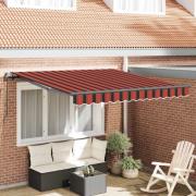 vidaXL Utfällbar markis orange och brun 300 x 250 cm