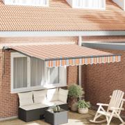 vidaXL Utfällbar markis Flerfärgsdesign 350 x 250 cm