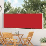 vidaXL Infällbar sidomarkis 100x500 cm röd
