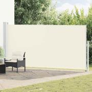 vidaXL Infällbar sidomarkis 180x500 cm gräddvit