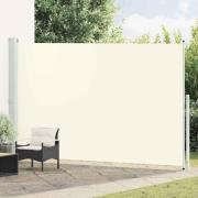 vidaXL Infällbar sidomarkis 220x500 cm gräddvit