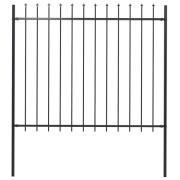 vidaXL Trädgårdsstaket Woerden med spjutspets stål 181x150 cm svart