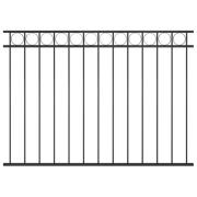 vidaXL Staketpanel Assen stål 1,7x1,2 m svart